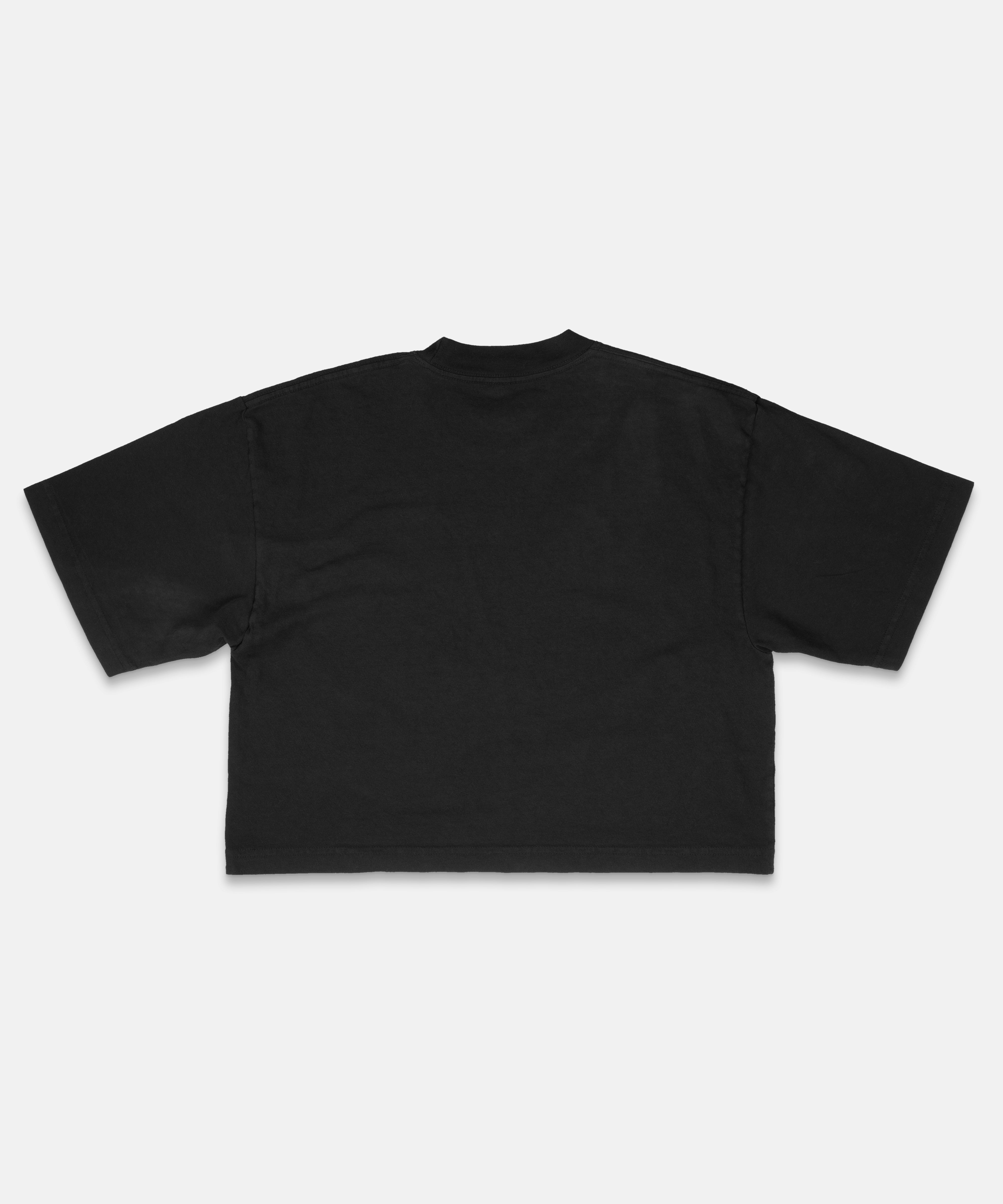 Black crop tee clearance shirt