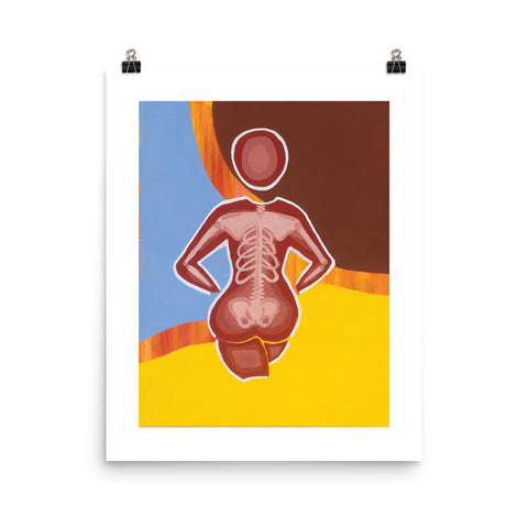 Desert Skeleton Matte Print with Border