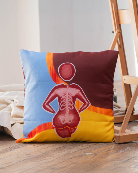 Desert Skeleton Pillow